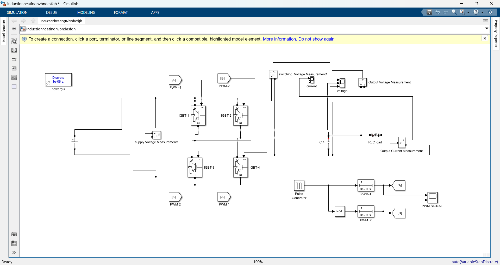 Final circuit diagram used for the simulation