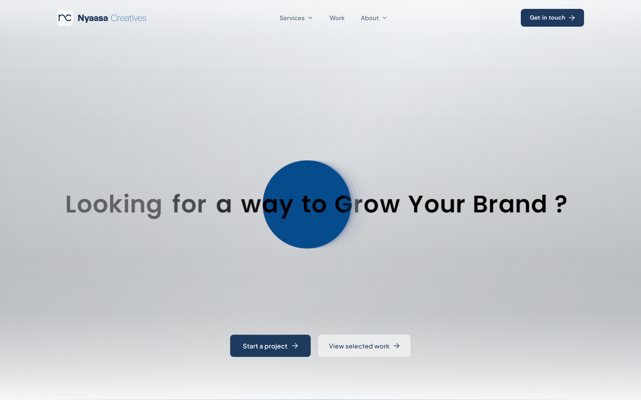Nyaasa Creatives home page
